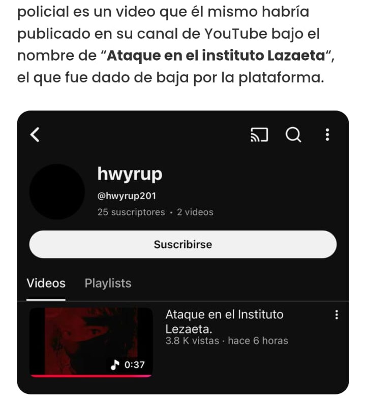 Captura del video publicado en YouTube